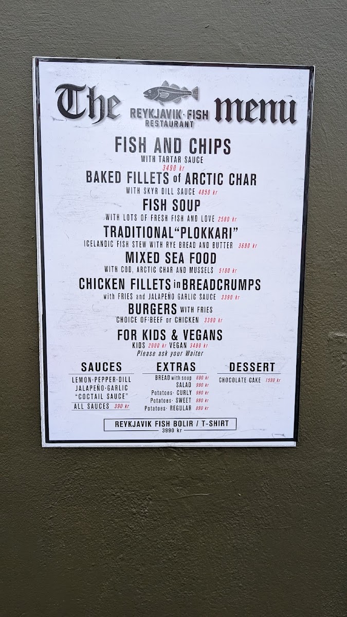 Menu card